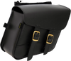Willie & Max Luggage 59588-08 Brass Monkey Saddlebags - Slant - Brass - Small