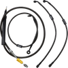 La Choppers LA-8157KT-16M Standard Midnight Braided Handlebar Cable/Brake Line