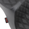 Z1R N/A Predator III Seat - Black - Diamond - Black Stitching - Bolt/V-Star