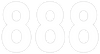 Factory Effex 03-0208 Mini Pro Number 8 - White - 5"