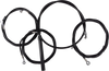 La Choppers LA-8059KT2-16B Complete Black Vinyl Braided Handlebar Cable/Brake