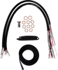 La Choppers LA-8059KT2-16B Complete Black Vinyl Braided Handlebar Cable/Brake