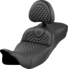 Saddlemen 808-07B-209B0 Roadsofa Ext Reach Seat - w/ Backrest - FLH/FLT 08-24