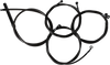 La Choppers LA-8059KT2-19M Complete Midnight Braided Cable Kit - 23-25 Touring