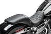 Le Pera Black Flat Track Stitch Daytona Sport Full Seat for Harley Dyna 06-16