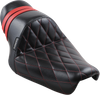 Le Pera Stubs Spoiler Seat Red Stripes and Diamond Seating LK-416DM