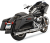 Bassani 2-into-1 Chrome 4" Slip On Exhaust Muffler 2017-2023 Harley Touring FLHR