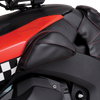 Show Chrome H40-401CRED Dual Side Tank Pouch - Ballistic w/ Red Stitch - Ryker