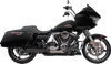 Trask TM-5011BK 2-into-1 Assault Exhaust System - Black - Touring M8