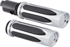 Arlen Ness 500-070 Deep Cut Comfort Series Grips - TBW - Chrome