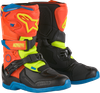 Alpinestars Kids Tech 3S Boots - Fluorescent Orange/Fluorescent Yellow/Blue