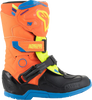 Alpinestars Kids Tech 3S Boots - Fluorescent Orange/Fluorescent Yellow/Blue