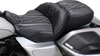 Mustang 89411 Deluxe One-Piece 2-Up Seat - Diamond - Black - FLT/FLH 23-26