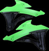 Acerbis Green/Black Radiator Shrouds 14-19 FOR KAWASAKI KX 85 14-19 FOR