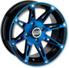 Moose Wheel 387X Rear 12x8 (4/136 - 4+4) Anodized Blue/Black ATV UTV