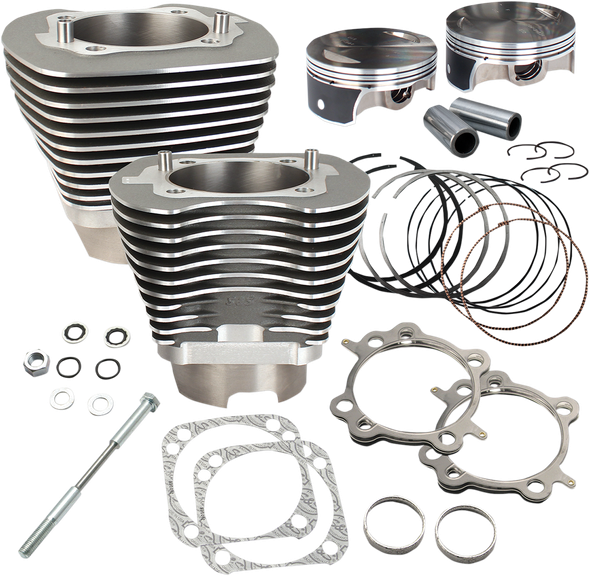S&S Cycle #910-0474 Big Bore 117" Cylinder Kit Stone Gray for Harley Twin Cam