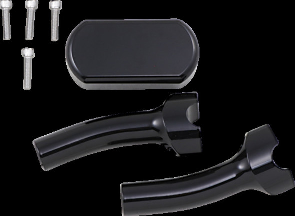 LA CHOPPERS LA-7442-05B RISERS W/SOLID TOP 5.5"BK