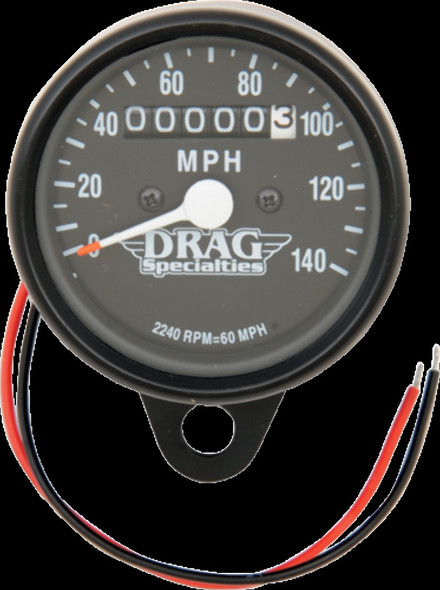 DRAG SPECIALTIES 2210-0253 SPEEDO BLK 2240: BLK FACE
