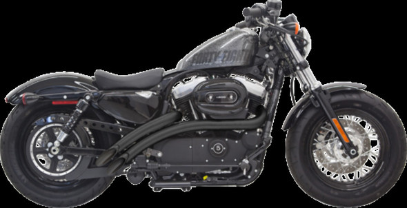 Bassani Black Radial Sweeper Exhaust System for 14-19 Harley Sportster 1200 883