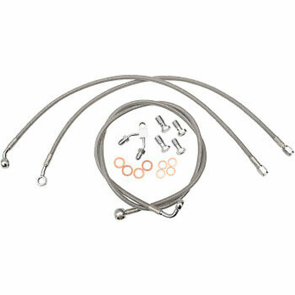 LA Choppers LA-8150B16 Brake Lines 15" - 17" Ape Hanger Handlebars