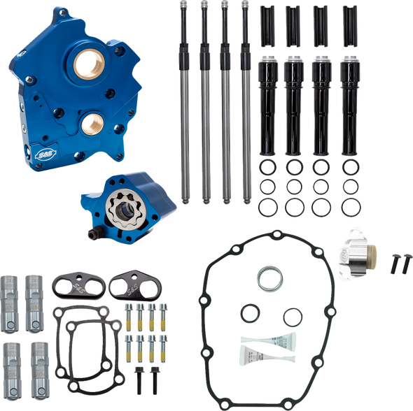 S&S Cycle 310-1264 Cam Chest Kit without Cams - Black Pushrods - M8