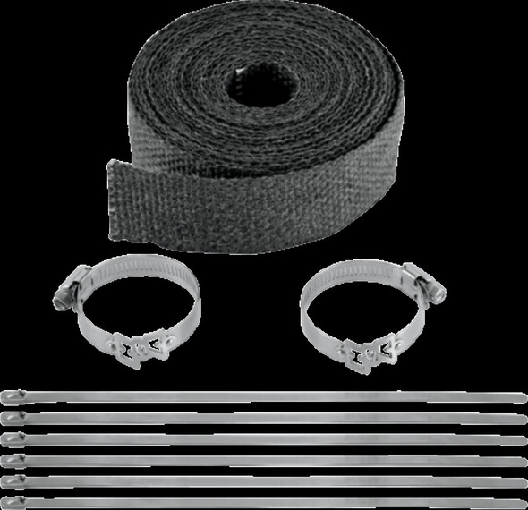 Vance & Hines Black 25' Fiberglass Motorcycle Header Wrap Kit Harley Davidson