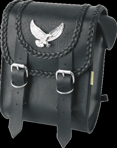 Willie & Max Black Leather Motorcycle Universal Sissy Bar Bag Harley Davidson