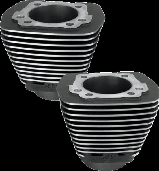 S&S CYCLE 91-7710 CYLINDERS 3-1/2"EVO BLK