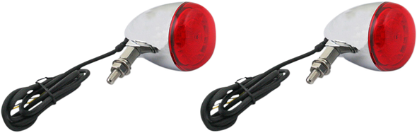 Custom Dynamics Chrome Complete ProBeam Solid Red Universal Turn Signals
