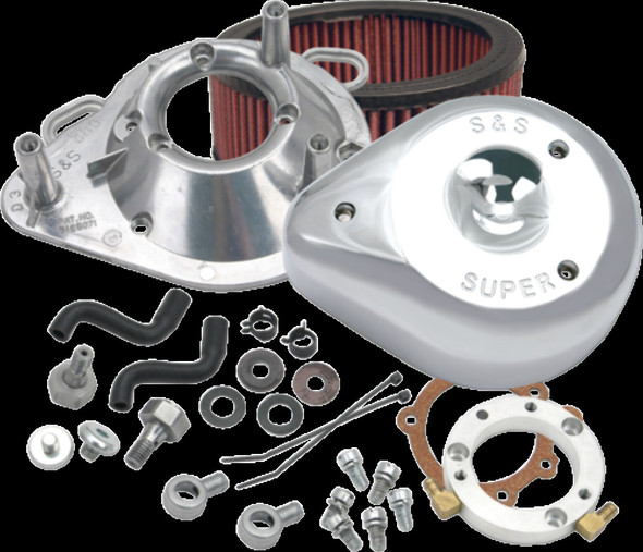 S&S 170-0303B Chrome Teardrop Air Cleaner Filter Kit 01-17 Harley Dyna Softail