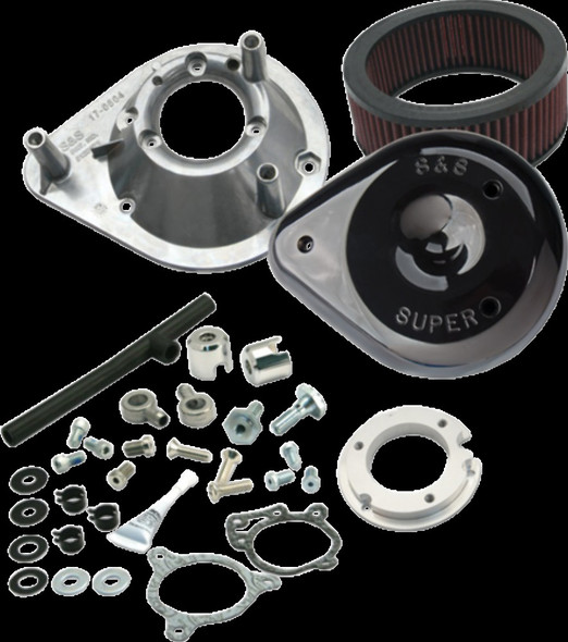 S&S CYCLE 170-0312B AIR CLNR T-DRP 17ST BLK