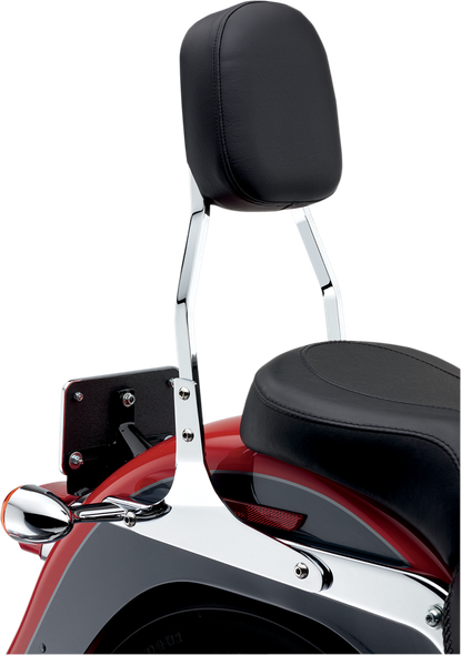 Cobra 17" Chrome Standard Square Sissy Bar with Pad 602-1151