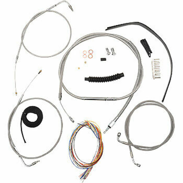 LA Choppers LA-8220KT2-16 Handlebar Cable/Brake Line Kit 15"-17" Ape Hangers