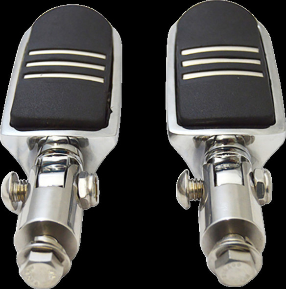 Rivco Custom Accent 3/8” / 9.5mm Highway Peg Set Chrome #MV135