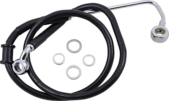 Drag Specialties 1741-5783 Brake Line - +2" - Black - '15-'17 Softail