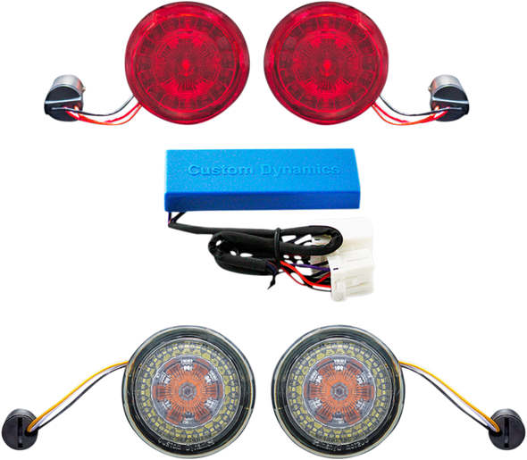 Custom Dynamics ProBeam Turn Signal Insert Kit w/ Stabilizer Harley  '02-'11
