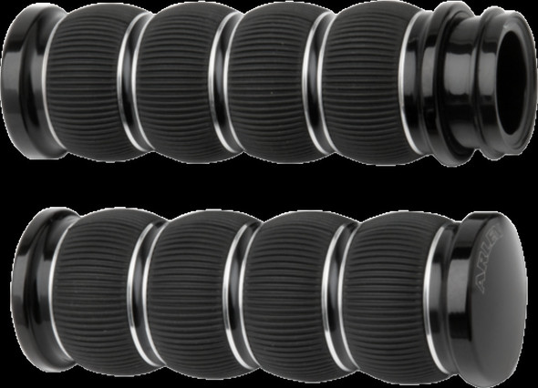 Arlen Ness Black TBW Ring Leader Motorcycle Grips 08-19 Harley Touring Softail