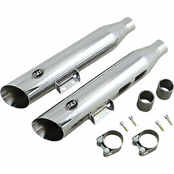 S&S Cycle 1801-1478 Slash Cut 50 State Mufflers - Chrome
