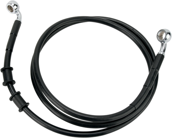 Drag Specialties 1741-2898 Brake Line Front Black +8" for FXDB '08-'17