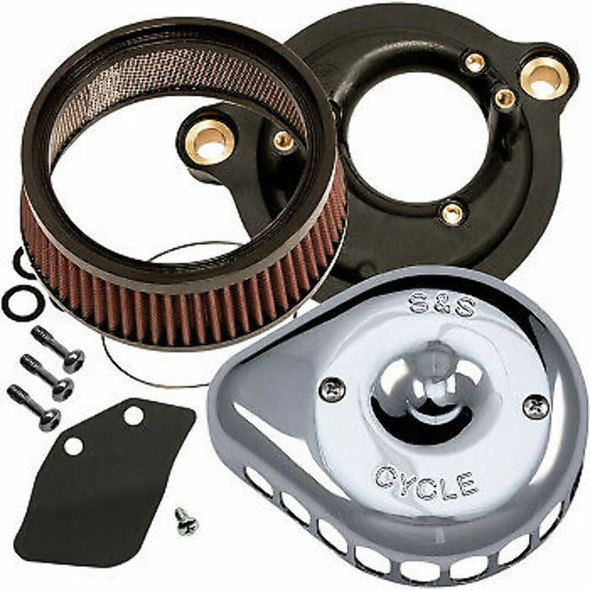 S&S Cycle 1010-2762 Mounted Air Cleaner - Chrome - M8