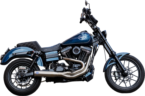S&S Cycle 550-1097 2-into-1 Qualifier Exhaust System - Brushed