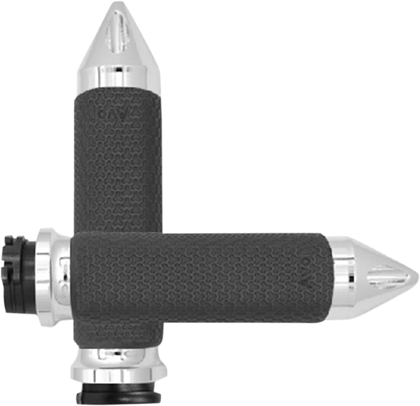 Avon Grips Chrome Memory Foam Spike Grips MF-63A-CH-SPK