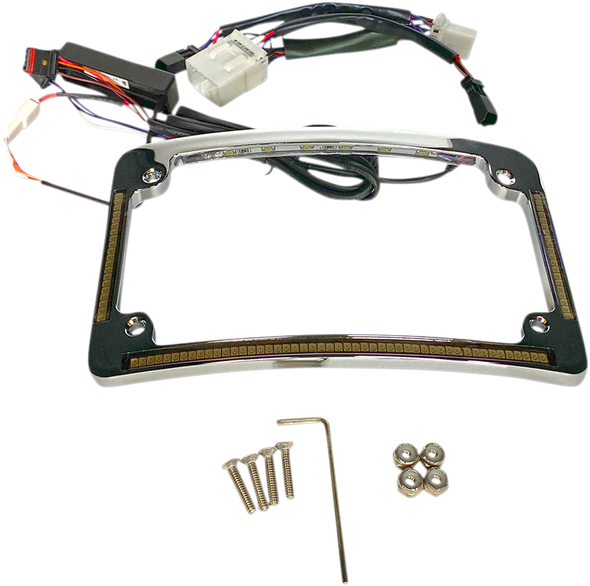 Custom Dynamics TF05-HD-C All in One License Plate Frame Chrome 96-10 Softail