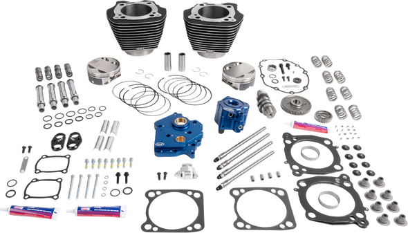 S&S Cycle 310-1390 132" Power Package - Black with Highlights - 114"/117" M8