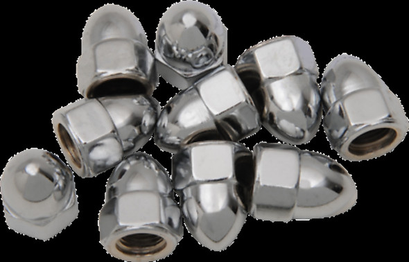 DRAG SPECIALTIES DS-190858 3/8-24" ACORN NUT CHROME