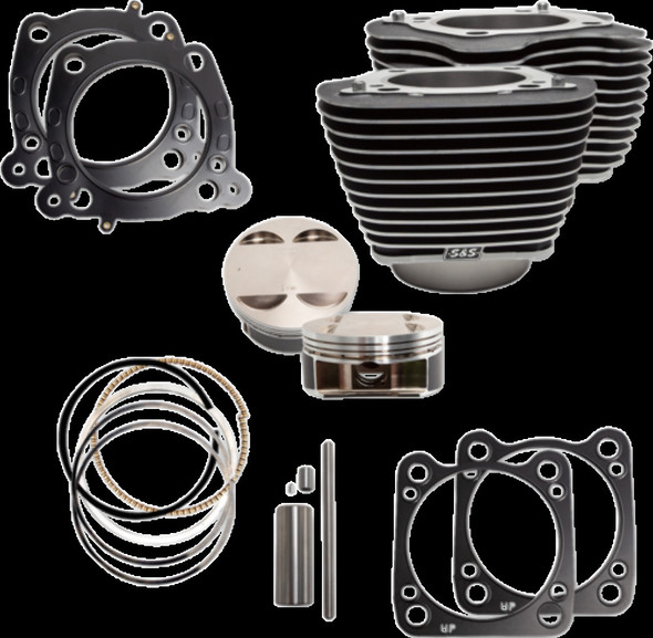 S&S Cycle 124" M8 BIG BORE KIT w/ Highlighted Cylinders #910-0625