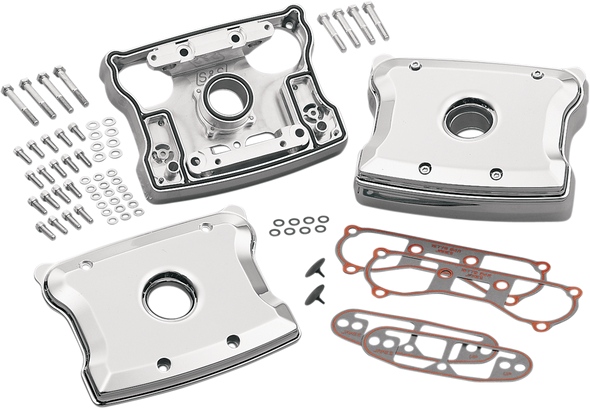 S&S CYCLE 90-4050 CHROME ROCKER BOX KTI 1984-1999 HARLEY EVOLUTION
