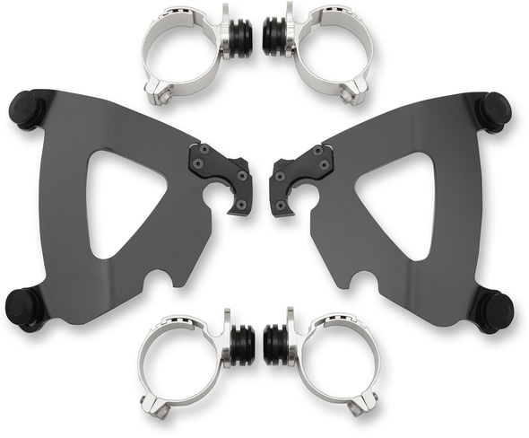 Memphis Shades MEB2029 Mount Kit Road Warrior 06+ FXDWG Black