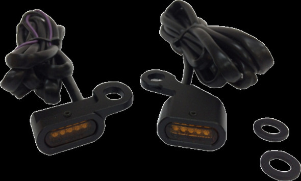 DRAG SPECIALTIES 2040-2134 LIGHTS MRKR BLK AMBR 96-
