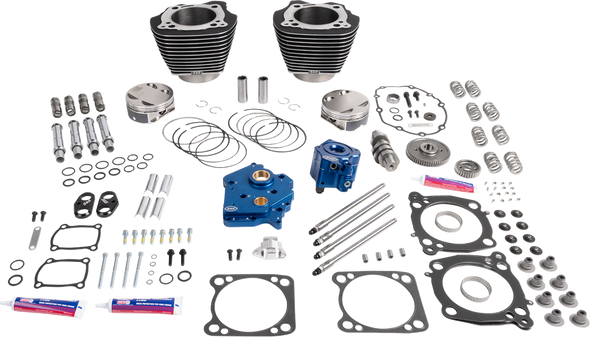 S&S Cycle 310-1396 129" Power Package - Black with Highlights - 107" M8